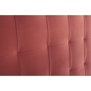 Tête de lit capitonnée en tissu velours terracotta L160 cm HALCIONA