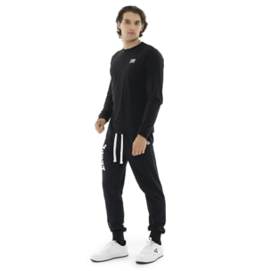 T-shirt a manica lunga con logo piccolo "Basic"