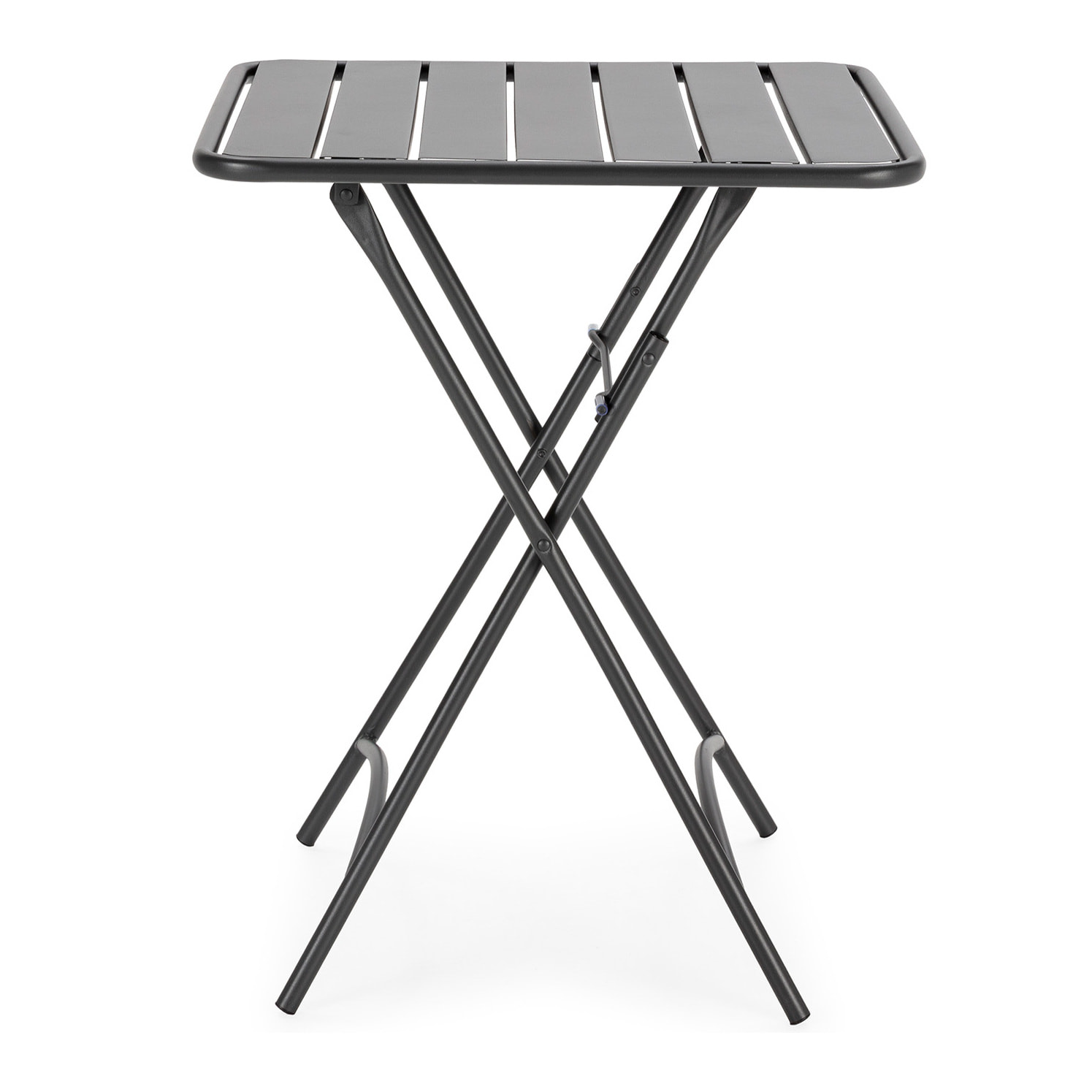 Mesa de Jardín Plegable Perla de Metal en Negro