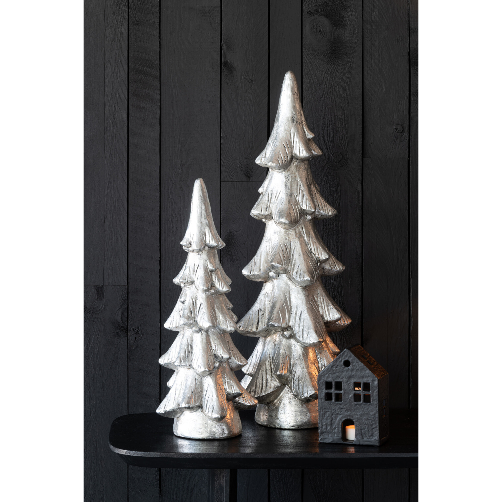 J-Line décoration Sapin de Noël - magnésium - argent - large