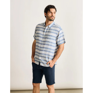 Camisa Manga Corta Azul - Coated