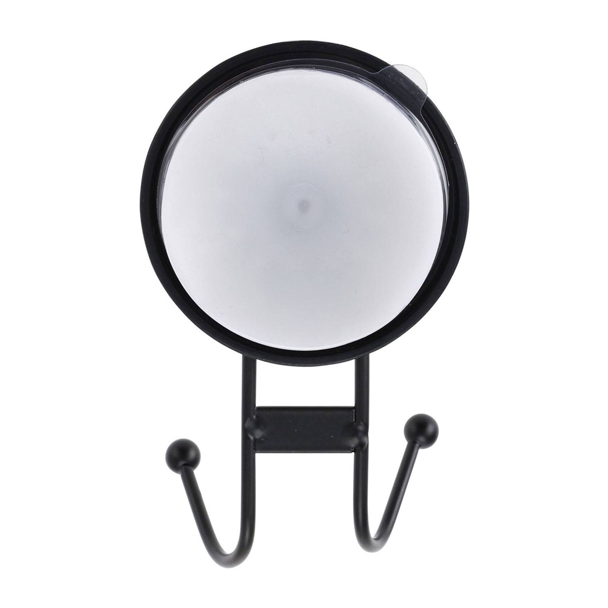 Well home gancho de hierro con abs y tapa de succión color negro