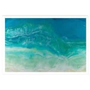 Poster bleu fluide Affiche seule