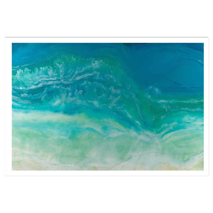 Poster bleu fluide Affiche seule