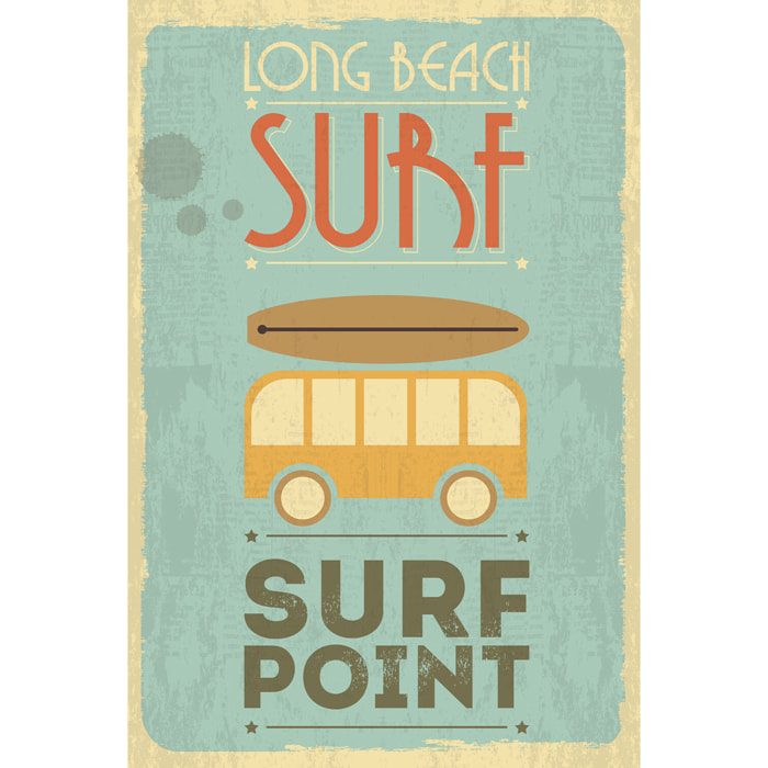 Tableau surf vintage surf point vintage  Toile imprimée