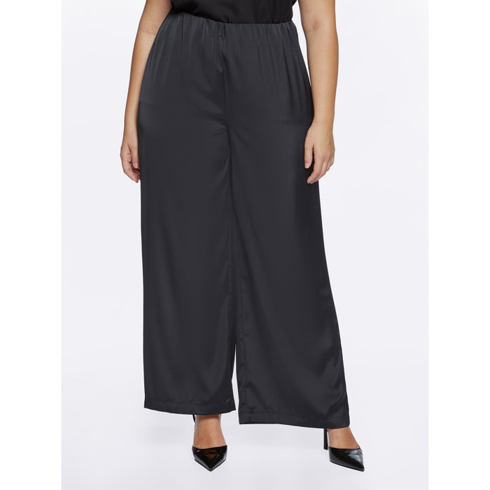 Fiorella Rubino - Pantalones modelo palazzo negros - Negro