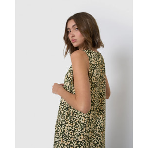 Vestido largo viscosa milina verde