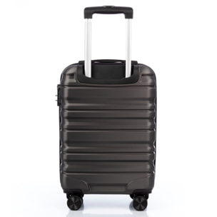 Juego de 3 maletas Trolley, en material ligero ABS de alta resistencia. Cerradura numérica y 4 ruedas giratorias 360° extraibles en la maleta grande.