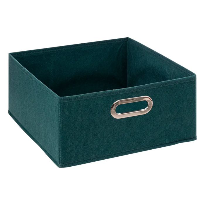 Panier velours 31x15cm "Mix N' Modul" bleu pétrole