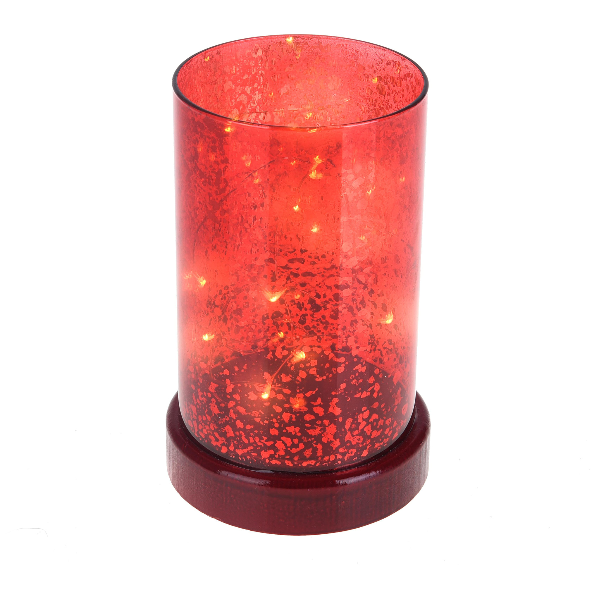 Decorazione con Led interno - Pezzi 1 - Colore Rosso - 11x17,5Hx11cm - Bianchi Dino