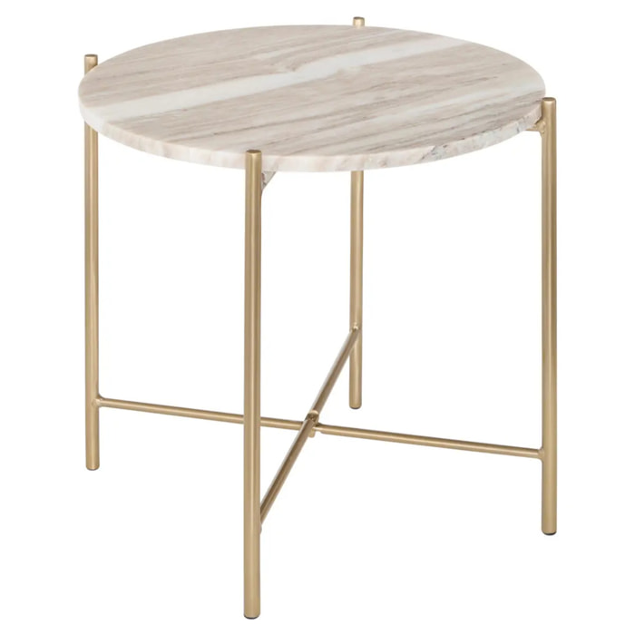 Table d'appoint Metsa beige 42,5x42,5x41cm