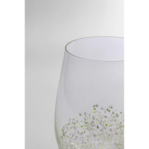 Verres à vin Confetti verts set de 6 Kare Design