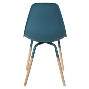 Chaise Scandinave Phenix Bleu Canard - Lot De 4