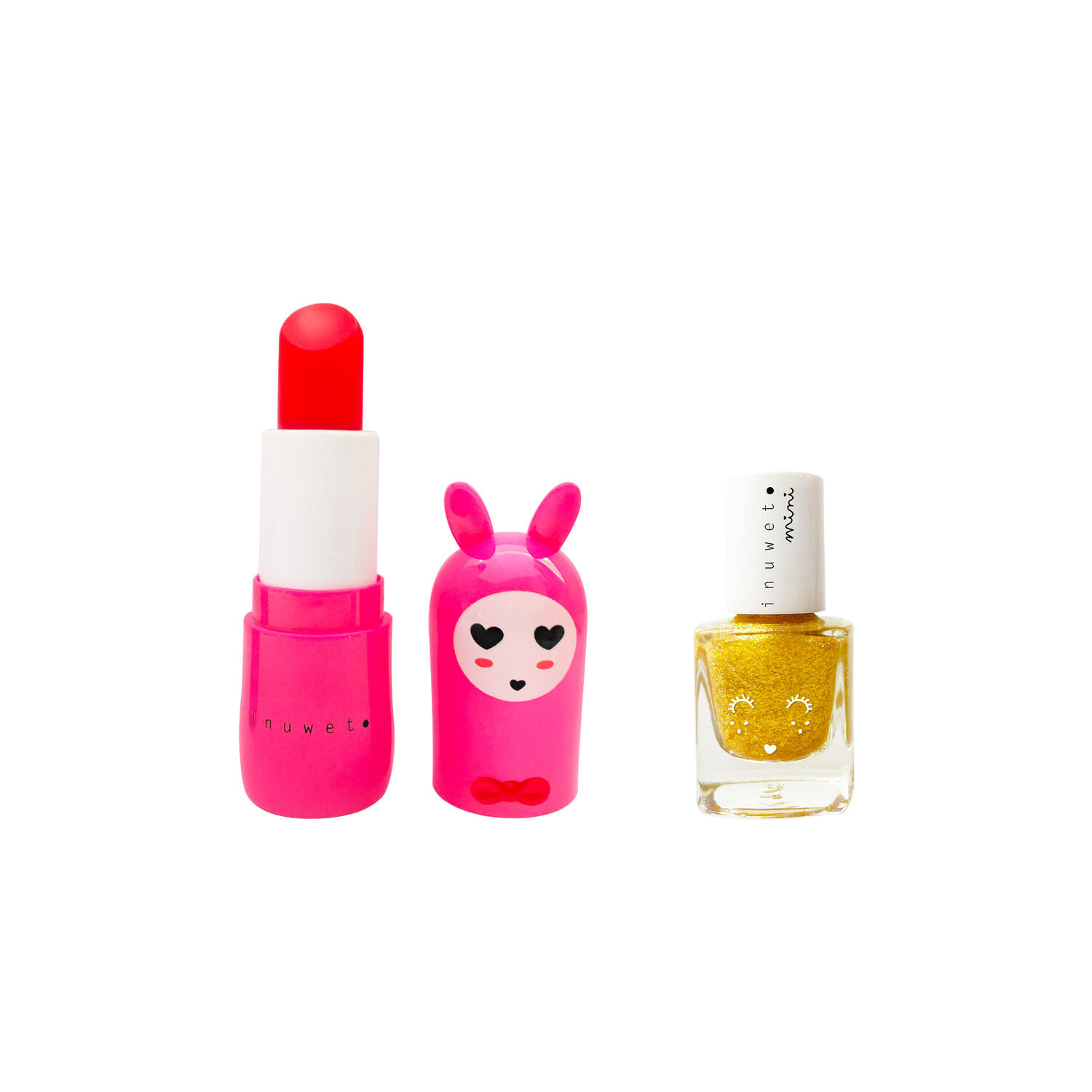 Merry & Glowy - Coffret Baume à Lèvres Nourrissant Parfumé Cerise + Vernis à l'eau Doré