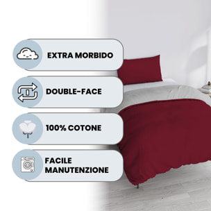 PARURE COPRIPIUMINO NATURAL COLOR SINGOLO - 100% COTONE MADE IN ITALY