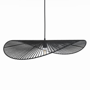 Suspension Mada noire en papier de corde 75 cm