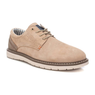 Zapato blucher/derby de piel taupe