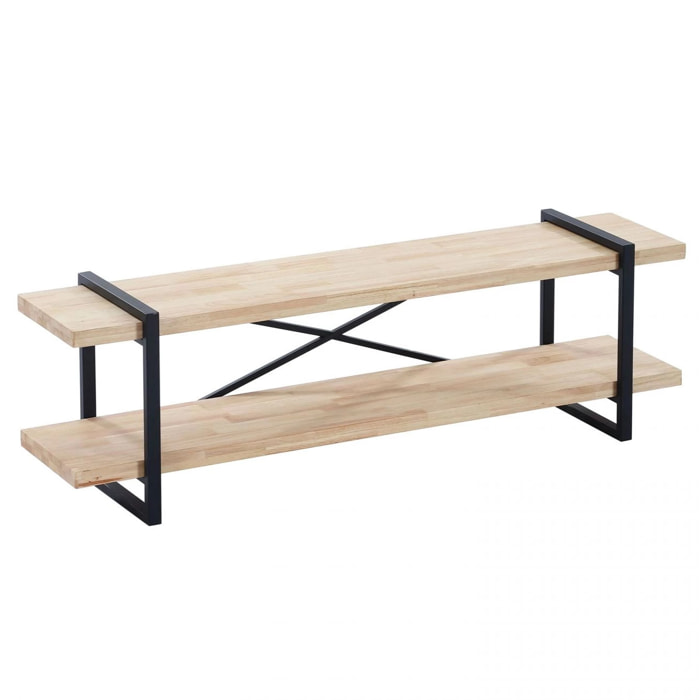 Mueble TV Plank Roble salvaje - Negro