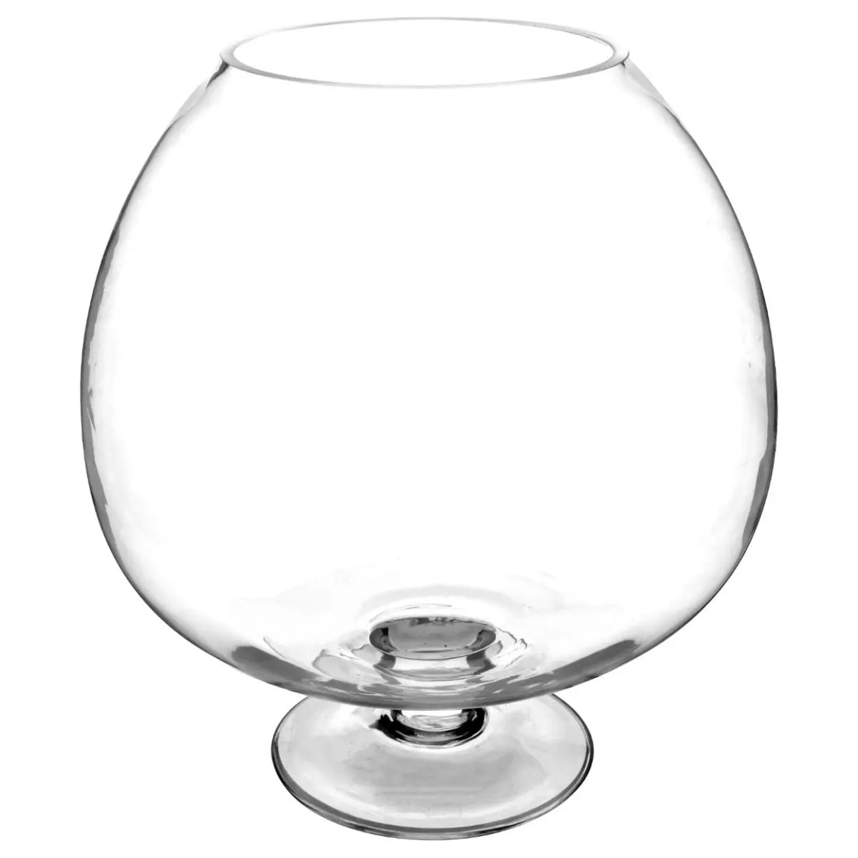 Coupe boule sur pied - verre - H32 cm