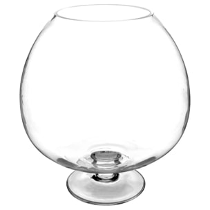 Coupe boule sur pied - verre - H32 cm