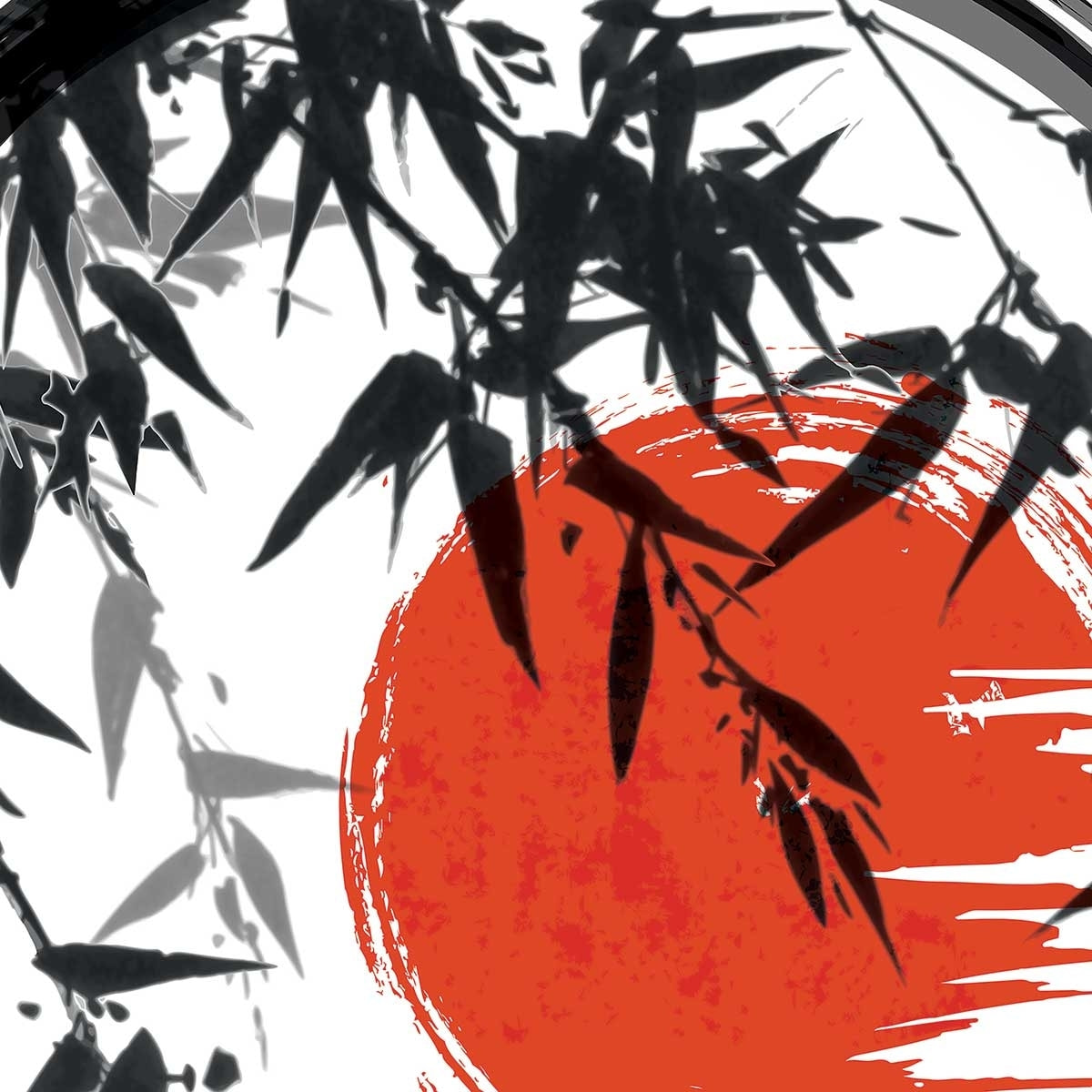 Tableau zen circle japon et bambous Tableau alu Dibond