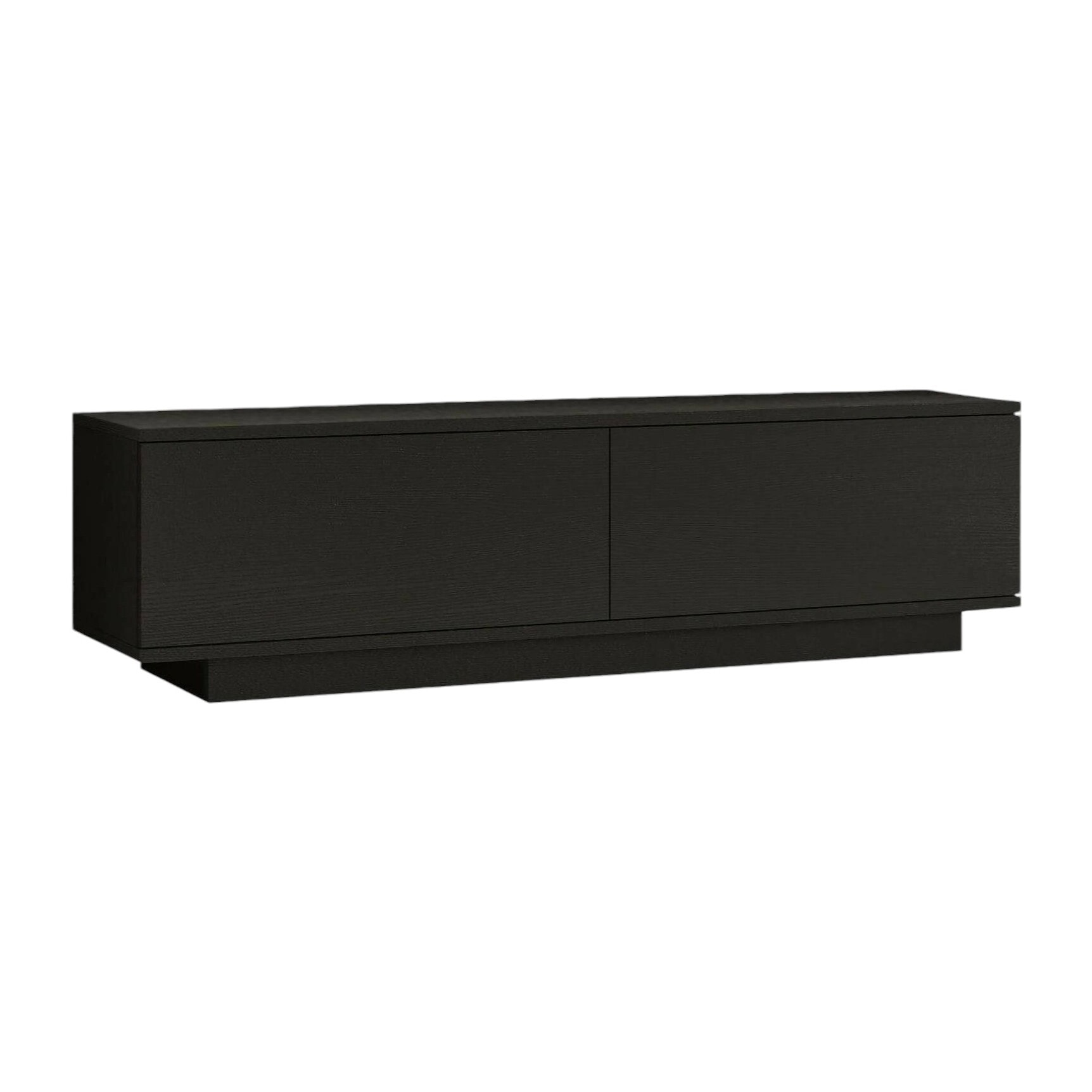 Mobile porta TV Dpoloni, Credenza da soggiorno, Armadio basso per TV, Base parete attrezzata, 140x36h38 cm, Nero