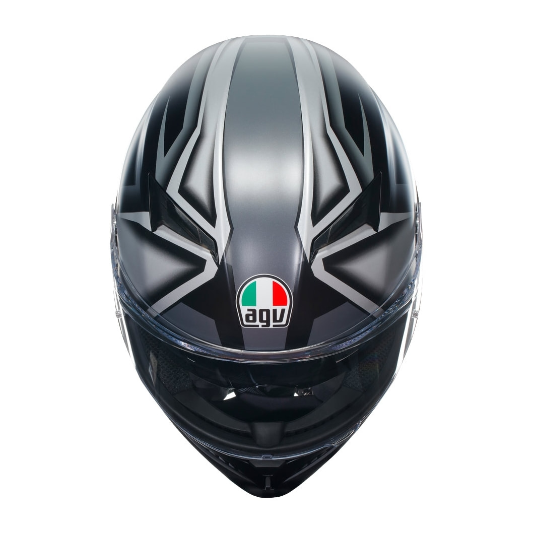 CASCO AGV K3 AGV E2206  COMPOUND MATT BLACK/GREY