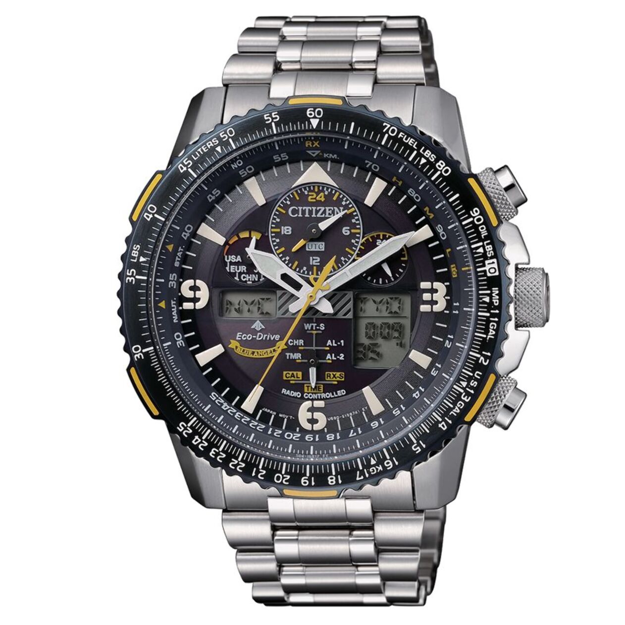 Reloj Citizen JY8078-52L Hombre Analogico/digital Solar con Correa de Acero inoxidable