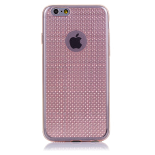 CARCASA DE SILICONA TRANSPARENTE ROSA IP6/6S