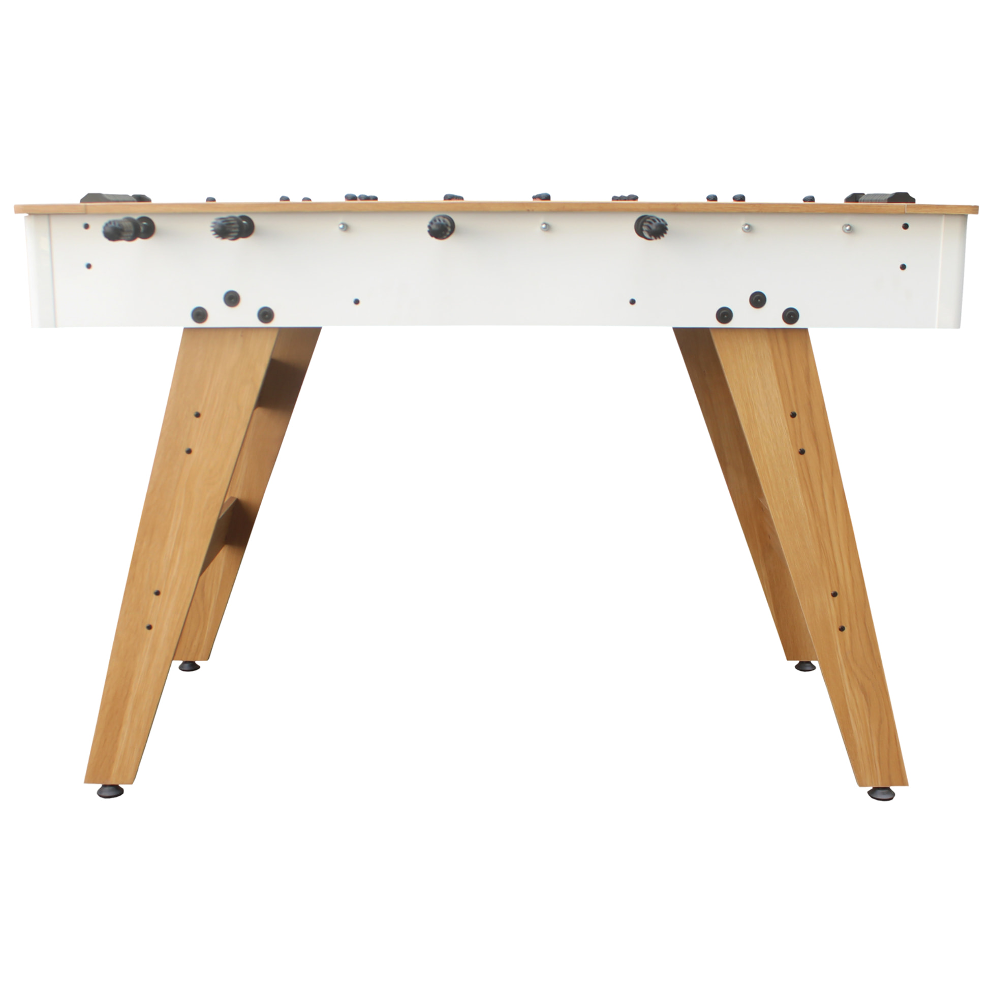 Baby-foot 120cm blanc et bois