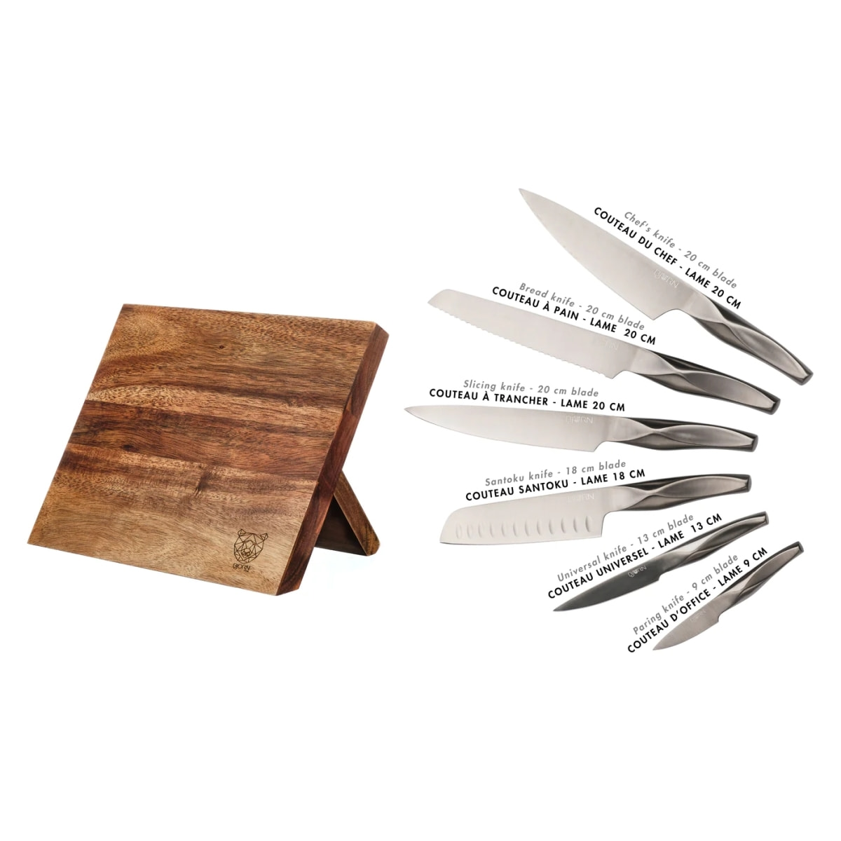 Bloc couteaux de cuisine LARUS VANTAA - 7 pièces