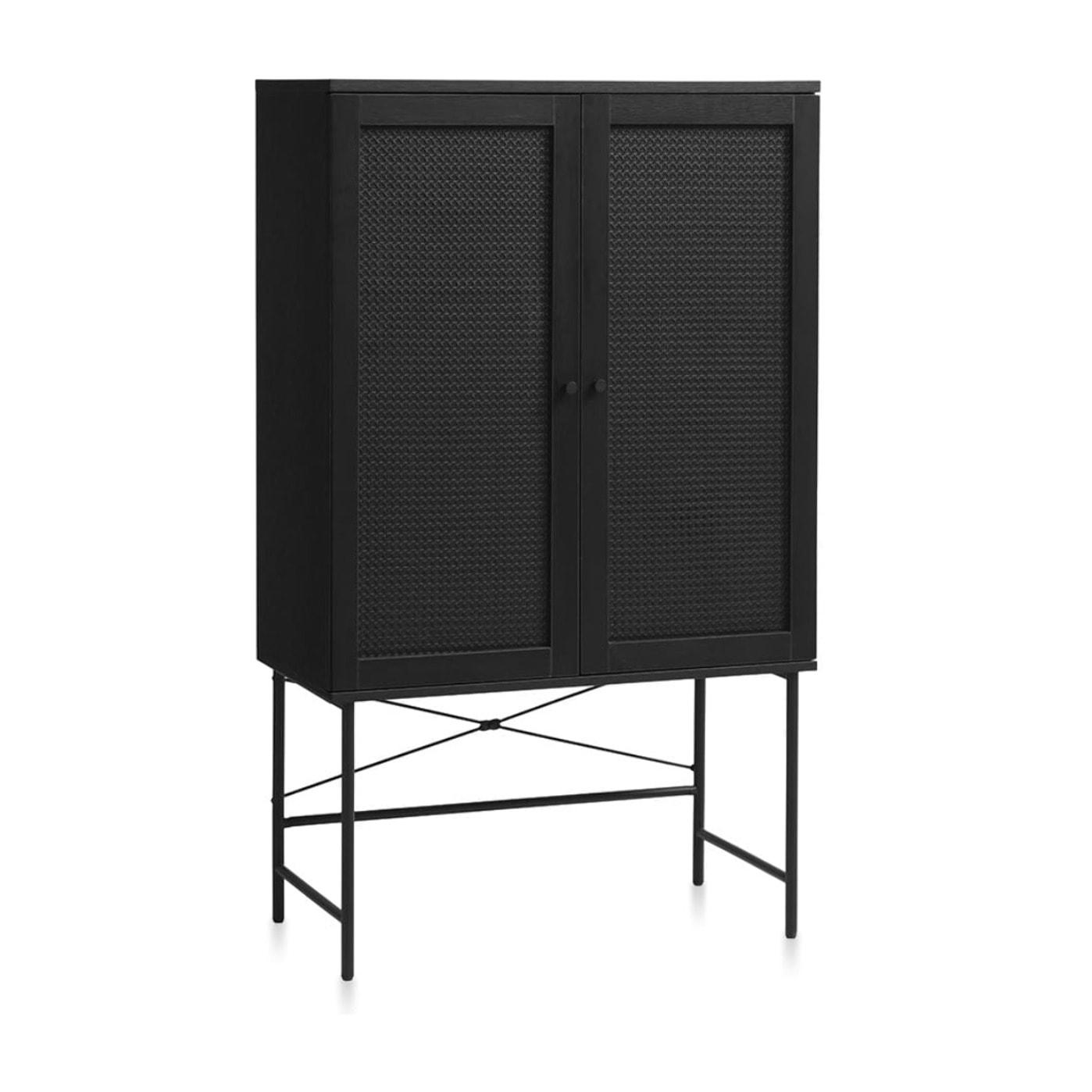 Buffet vaisselier bois et cannage manarola 80x40cm