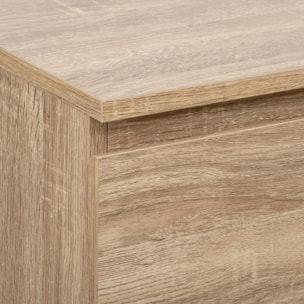 Chiffonier 5 tiroirs effet bois naturel