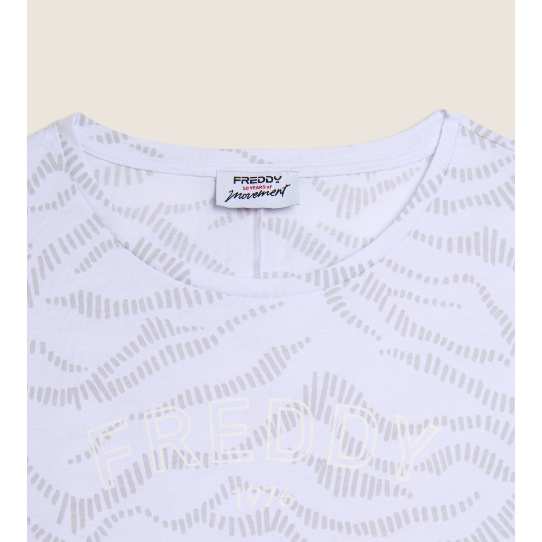 T-shirt Stampata con Logo FREDDY 1976