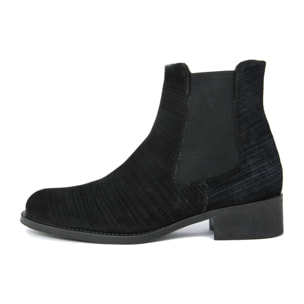 Stivaletti Chelsea Fashion Attitude in pelle color Blu