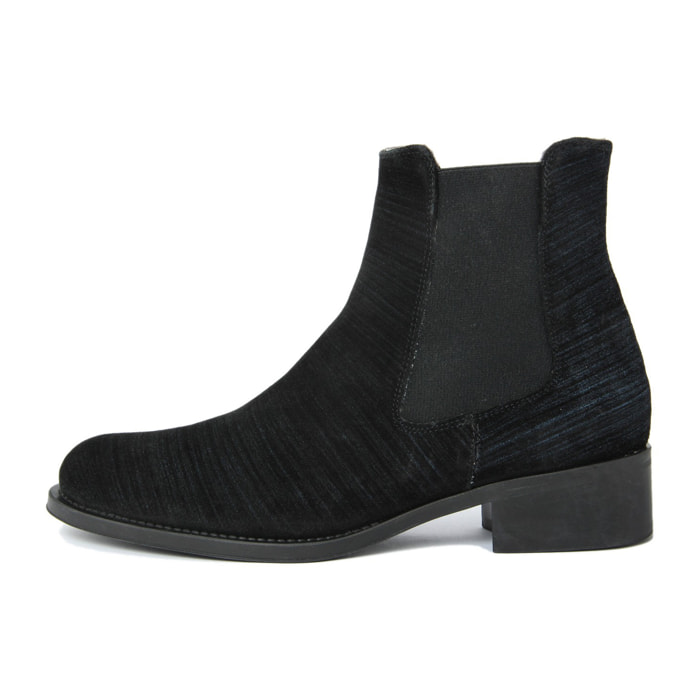 Stivaletti Chelsea Fashion Attitude in pelle color Blu