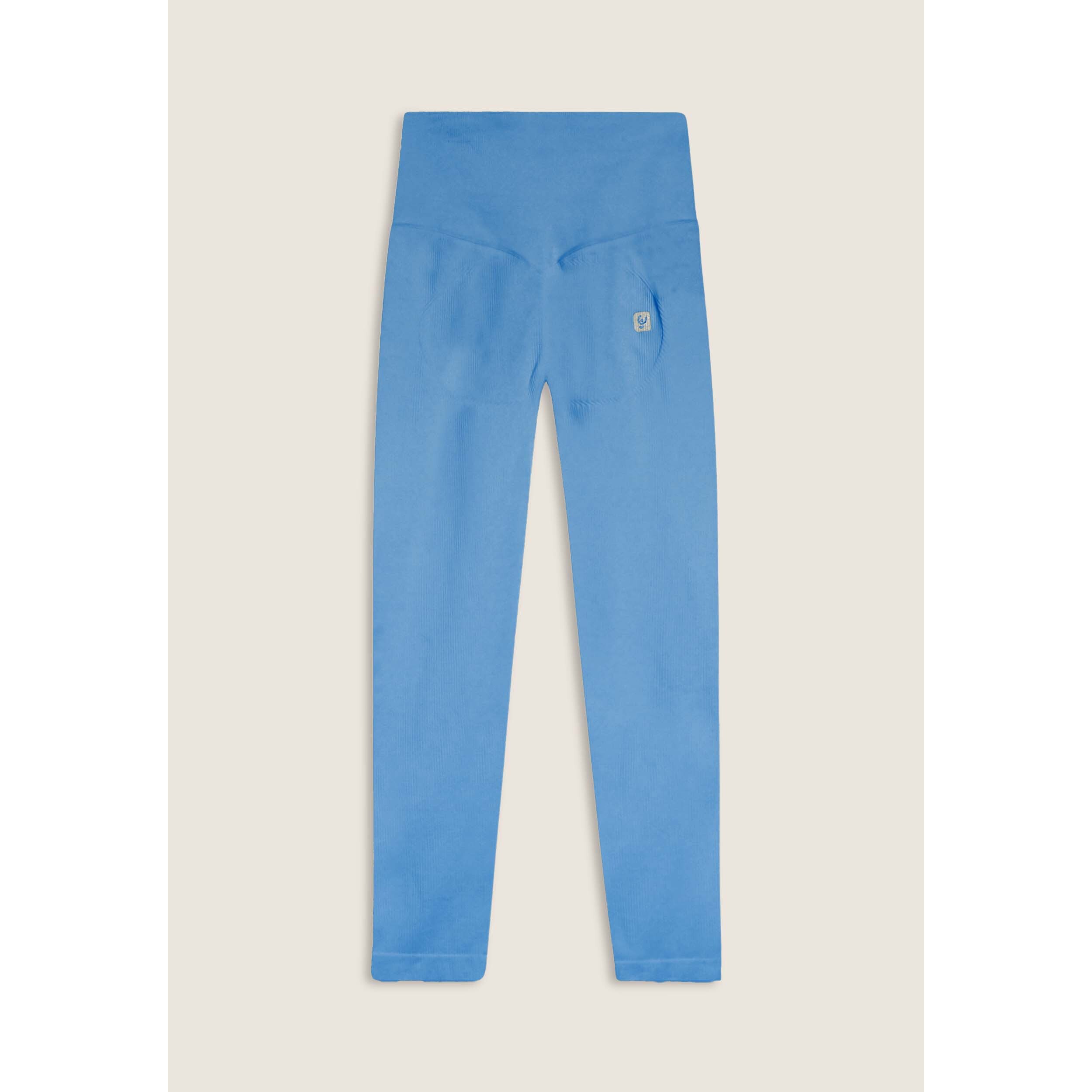 Leggings 7/8 a vita altissima in tessuto seamless a costine