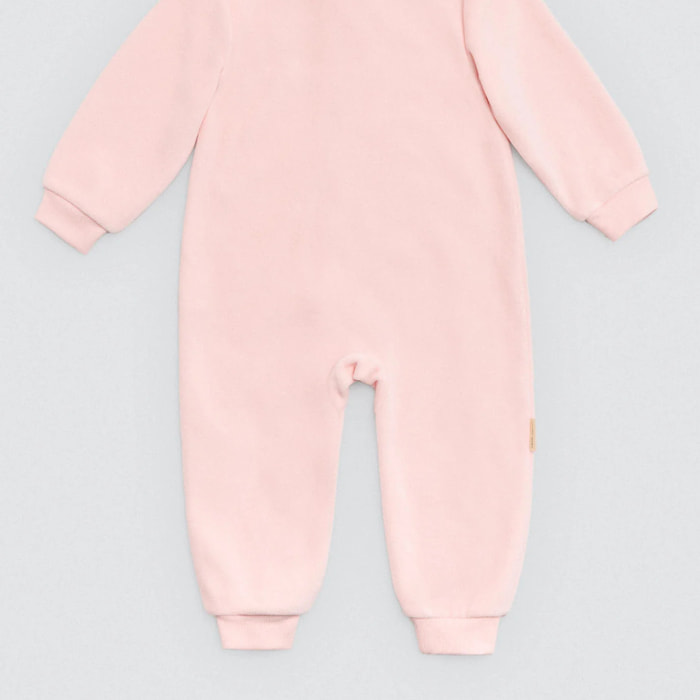 Tutina rosa a maniche lunghe per neonato Hello World