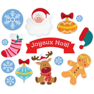 Sticker Noël décorations pour enfants - Autocollants stickers adhésifs noël - décoration fêtes