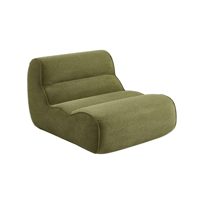 Chauffeuse compressée tissu chenille 1 place DARIO