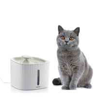 Fontana per animali da compagnia drinkatt innovagoods - bianco e grigio - 19x15x19 cm