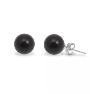 Pendientes  Regina  negro 2 Play 925 y perla de Swarovski