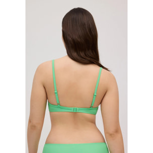 Top bikini classico verde con ferretto coppa C