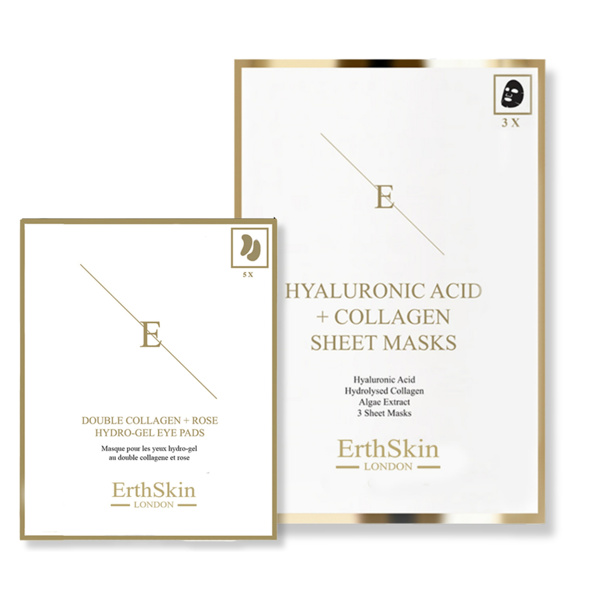 Mascarilla de ácido hialurónico y colágeno + almohadillas para ojos