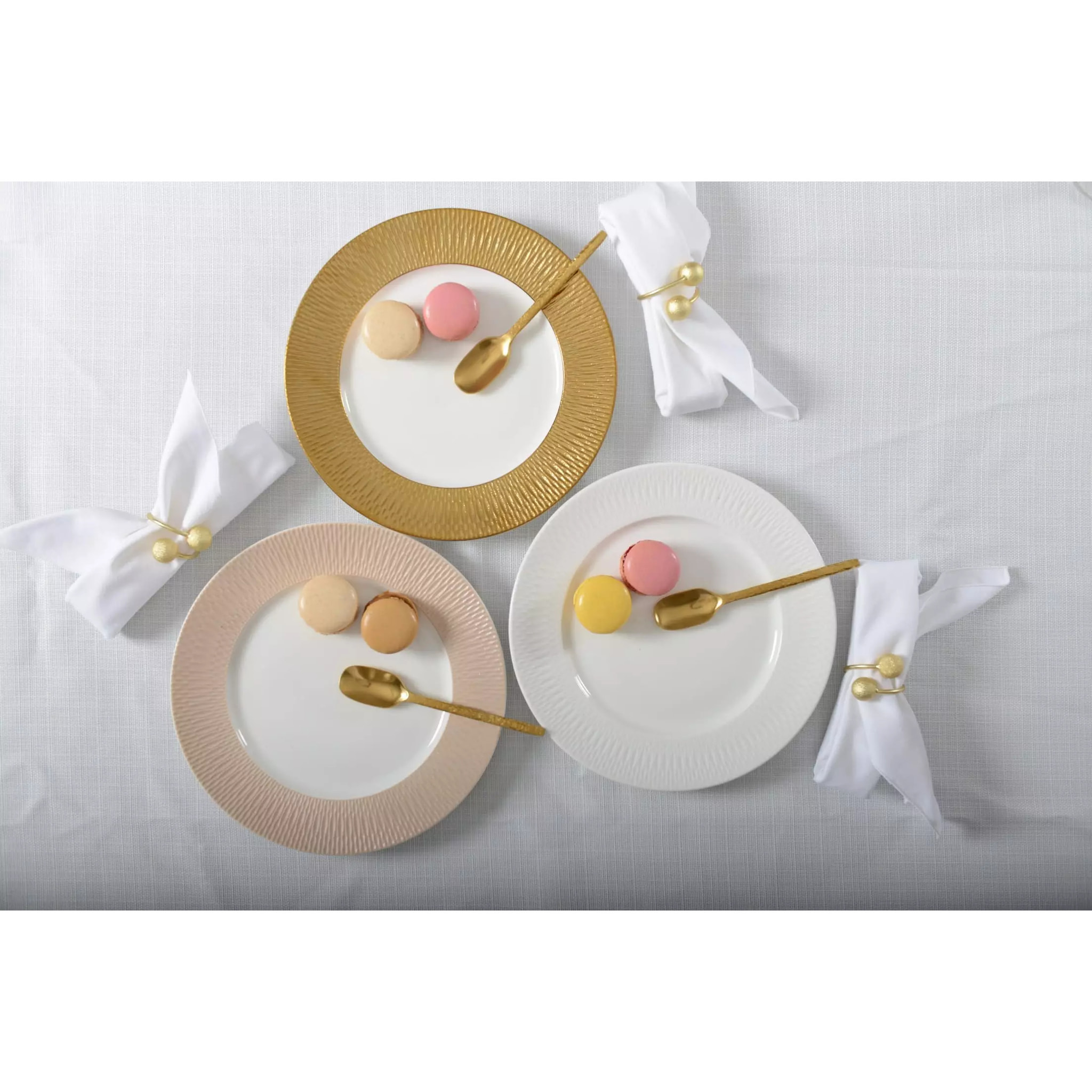 Lot de 6 ASSIETTE A DESSERT BLANCHE PRINCESSE