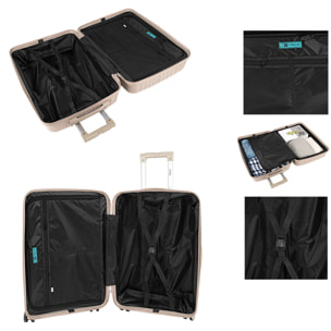 Juego De Maletas Rígidas Pp Itaca Danubio Taupe