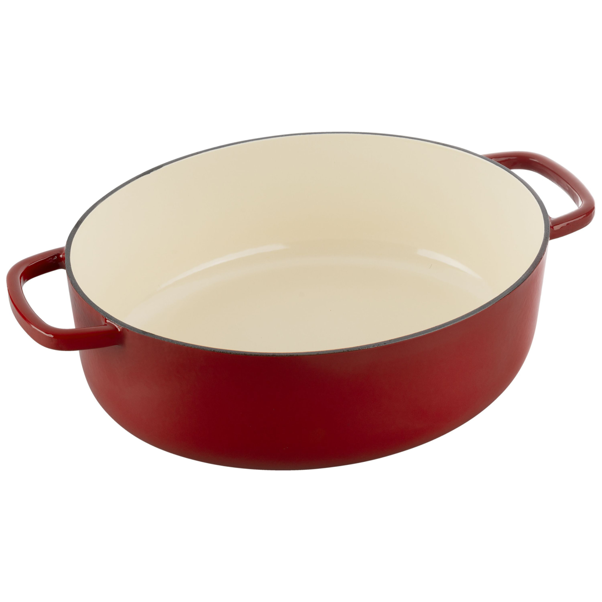 Cocotte en fonte 37 cm, Ovale, Rouge
