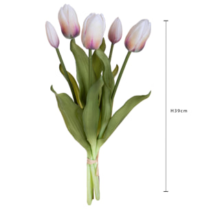 Mazzo di tulipani 1 pz - Colore Crema - 20xH39x20cm - Bianchi Dino