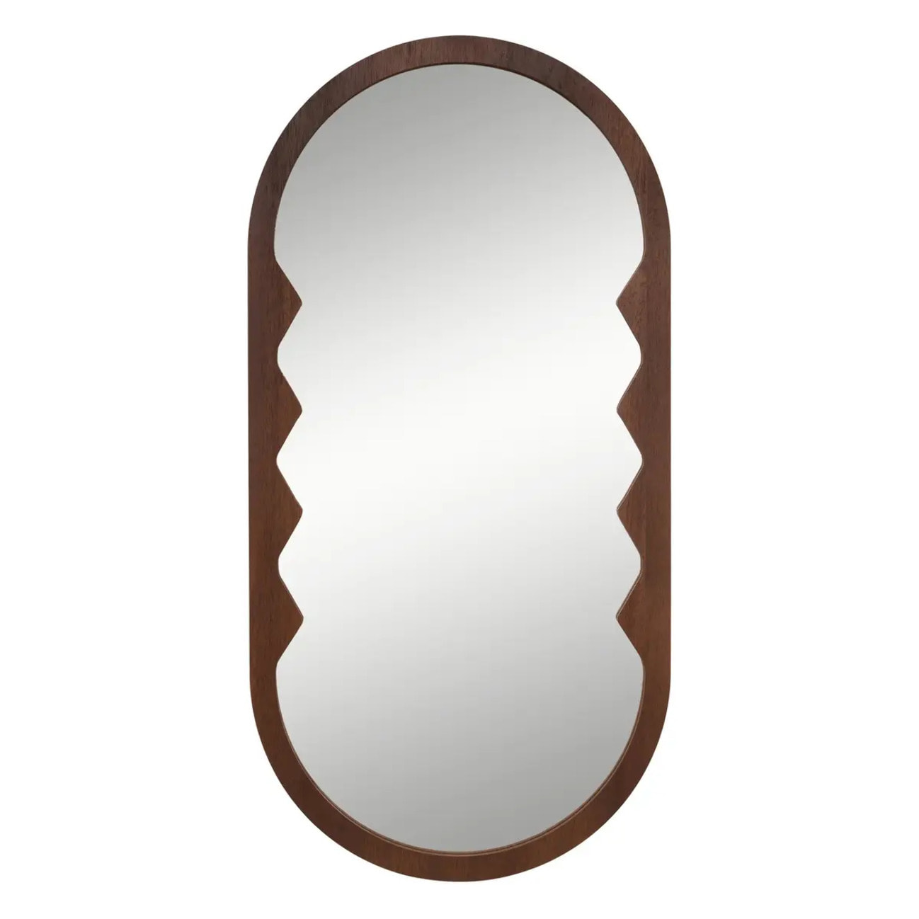 Miroir Homy ovale 35x70cm marron