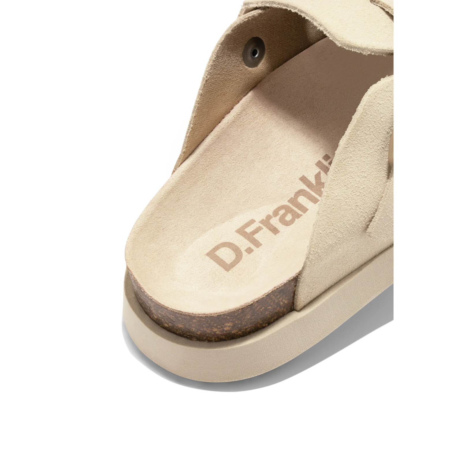 Sandalias Cerradas Vibe Clog Mujer Cierre Hebilla Beige